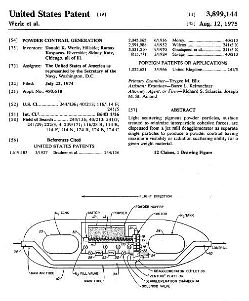 US-Navy-Patent zum Erzeugen von Chemtrails