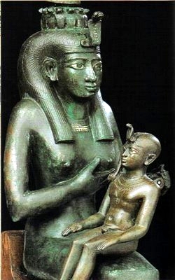 Isis und Horus-Statue
