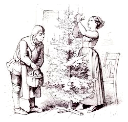 Schmcken des Weihnachtsbaumes